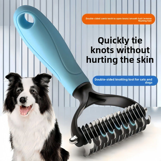 Double-Sided Pet Dematting & Grooming Comb (Cats & Dogs)