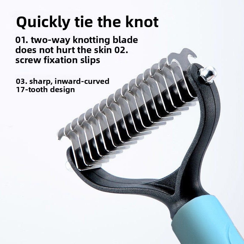 Double-Sided Pet Dematting & Grooming Comb (Cats & Dogs)