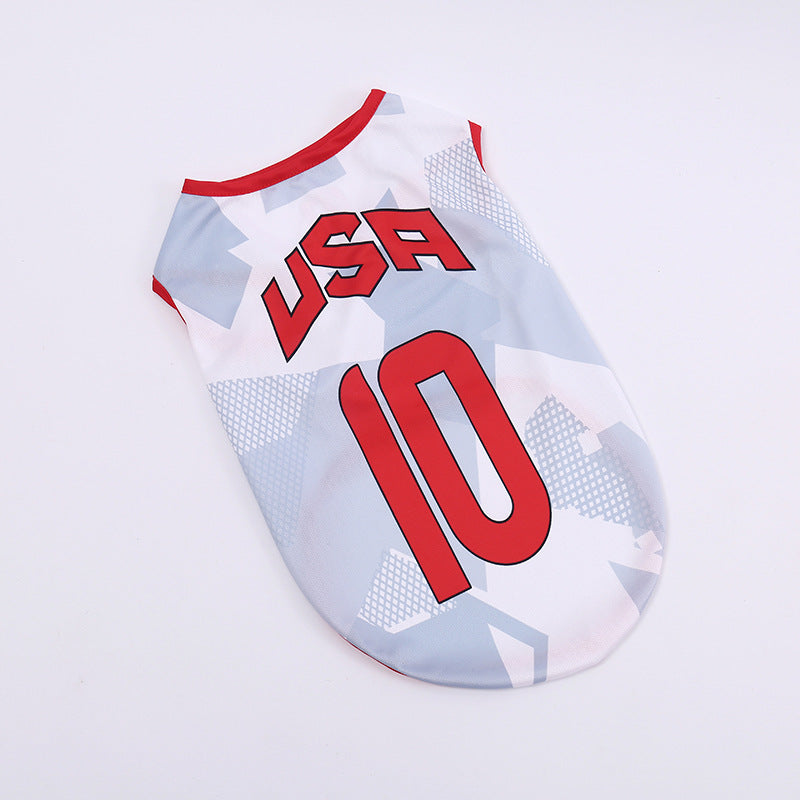 Football Team Dog Jersey Vest