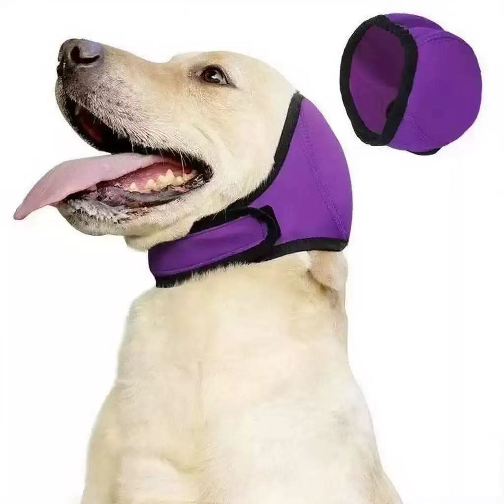 Premium Dog Calming Hood | Noise-Reducing, Waterproof Ear Protection for Swimming, Grooming & Travel
