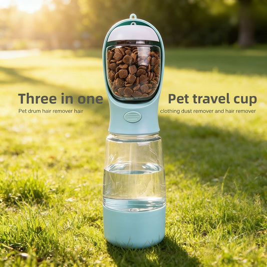 Dog outdoor water cup, 3-in-1 food and water bowl