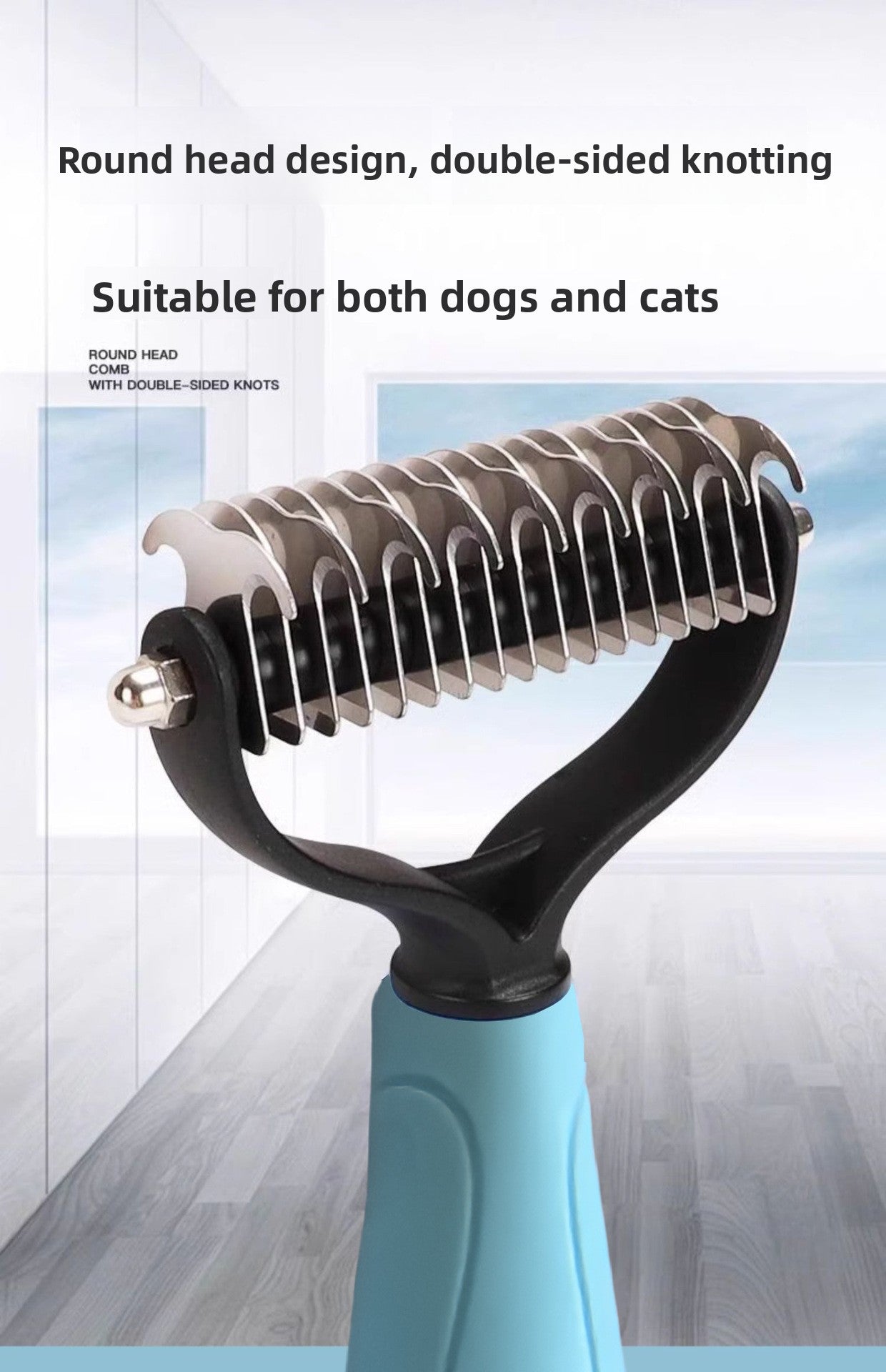 Double-Sided Pet Dematting & Grooming Comb (Cats & Dogs)
