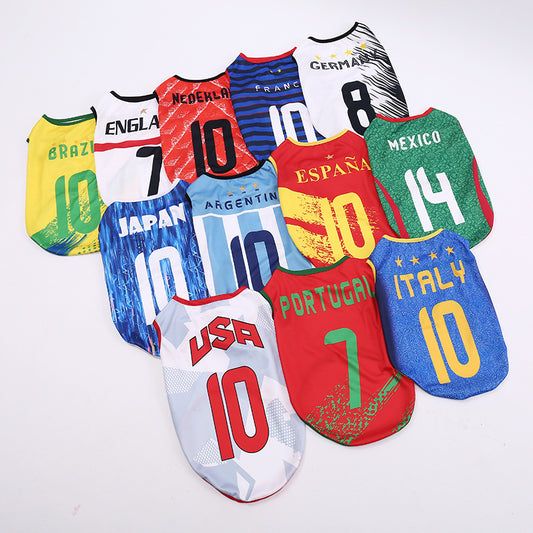 Football Team Dog Jersey Vest