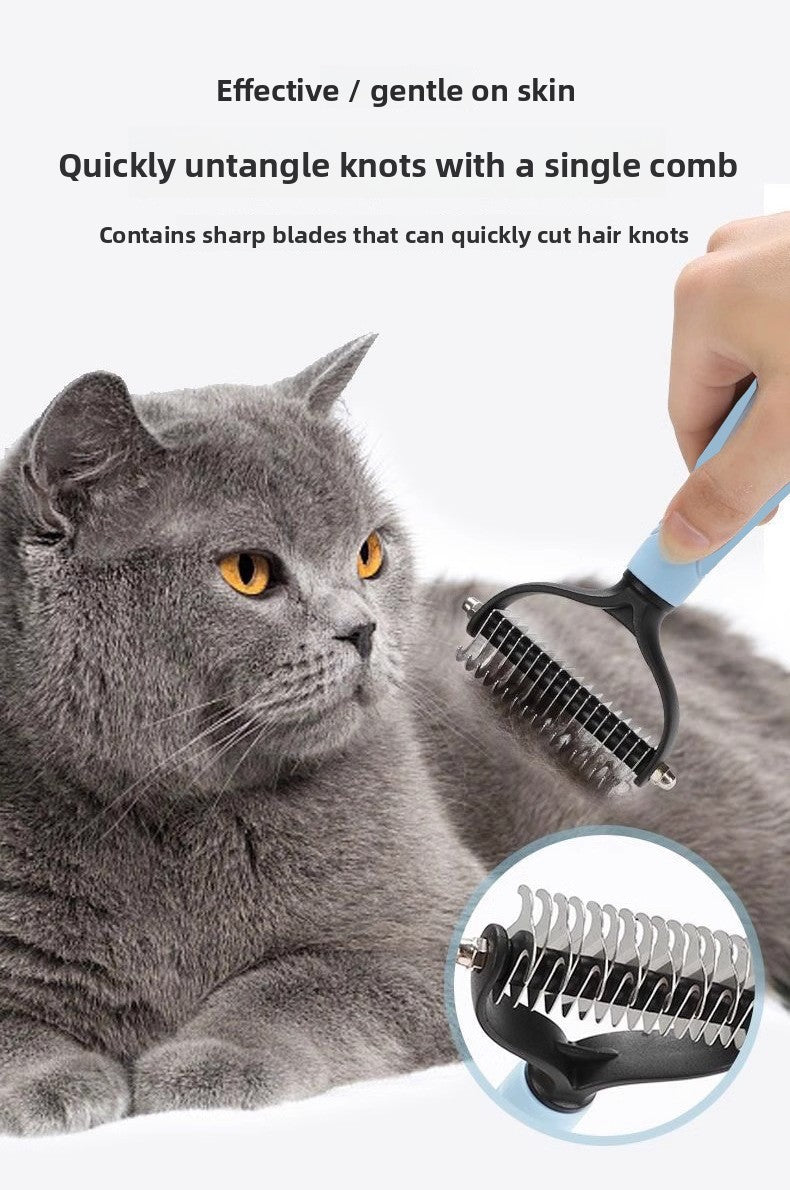Double-Sided Pet Dematting & Grooming Comb (Cats & Dogs)