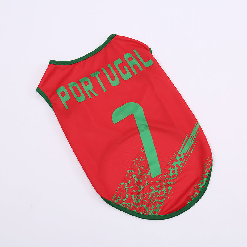 Football Team Dog Jersey Vest