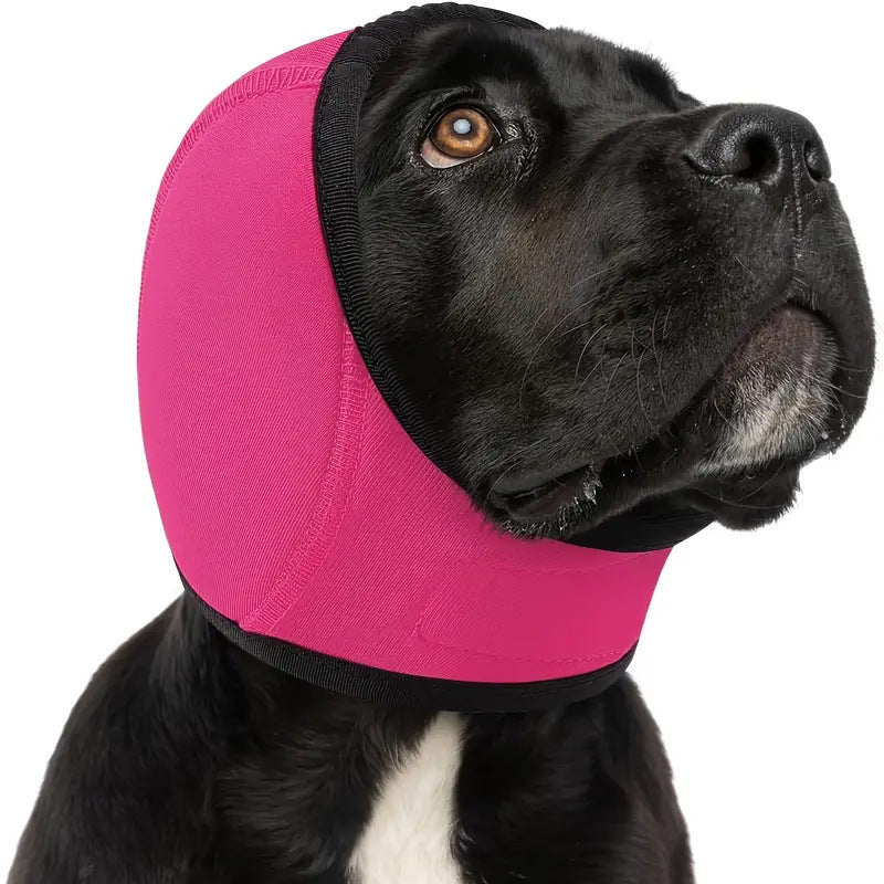 Premium Dog Calming Hood | Noise-Reducing, Waterproof Ear Protection for Swimming, Grooming & Travel