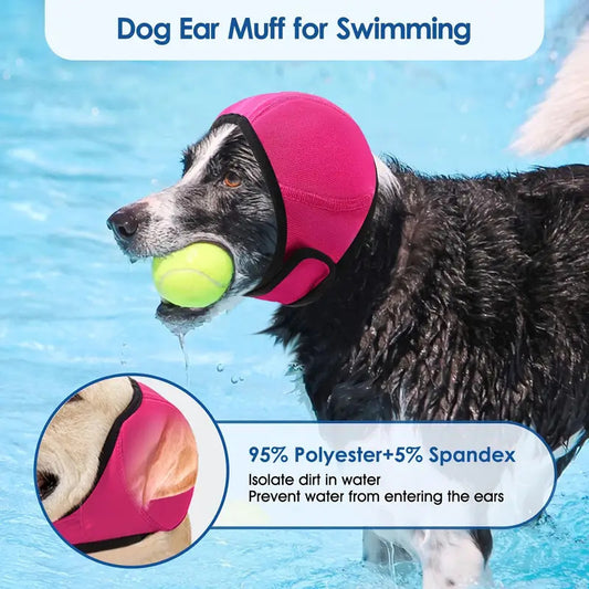 Premium Dog Calming Hood | Noise-Reducing, Waterproof Ear Protection for Swimming, Grooming & Travel
