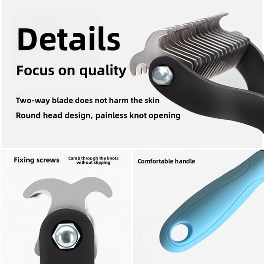 Double-Sided Pet Dematting & Grooming Comb (Cats & Dogs)